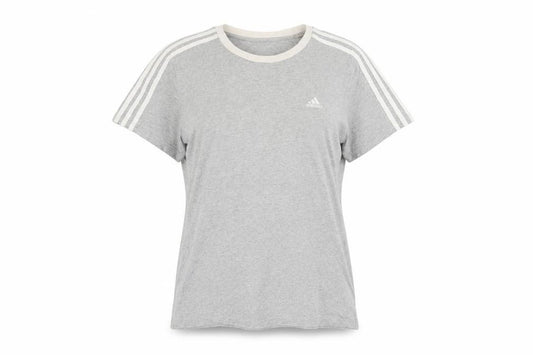 Front view of Adidas unisex adults grey s basic t-shirt