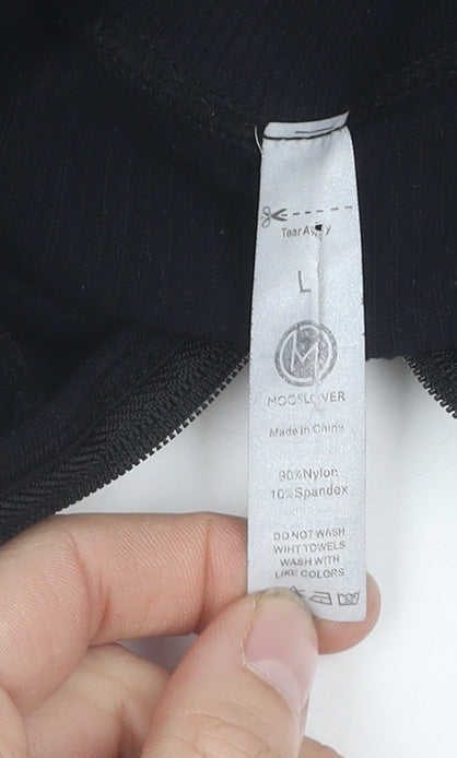 Mooslover Women's Black Cropped Nylon Pullover L