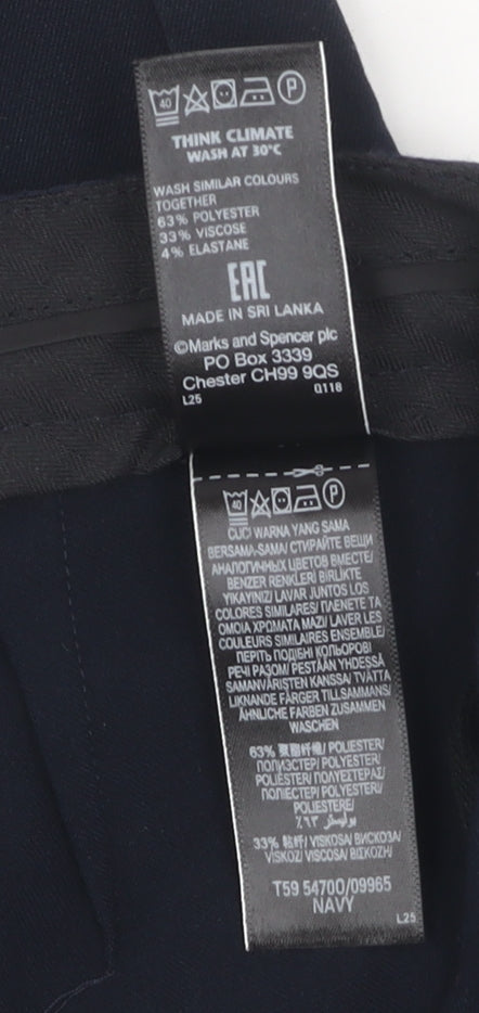 Marks and Spencer Women's Blue Trousers Size 16