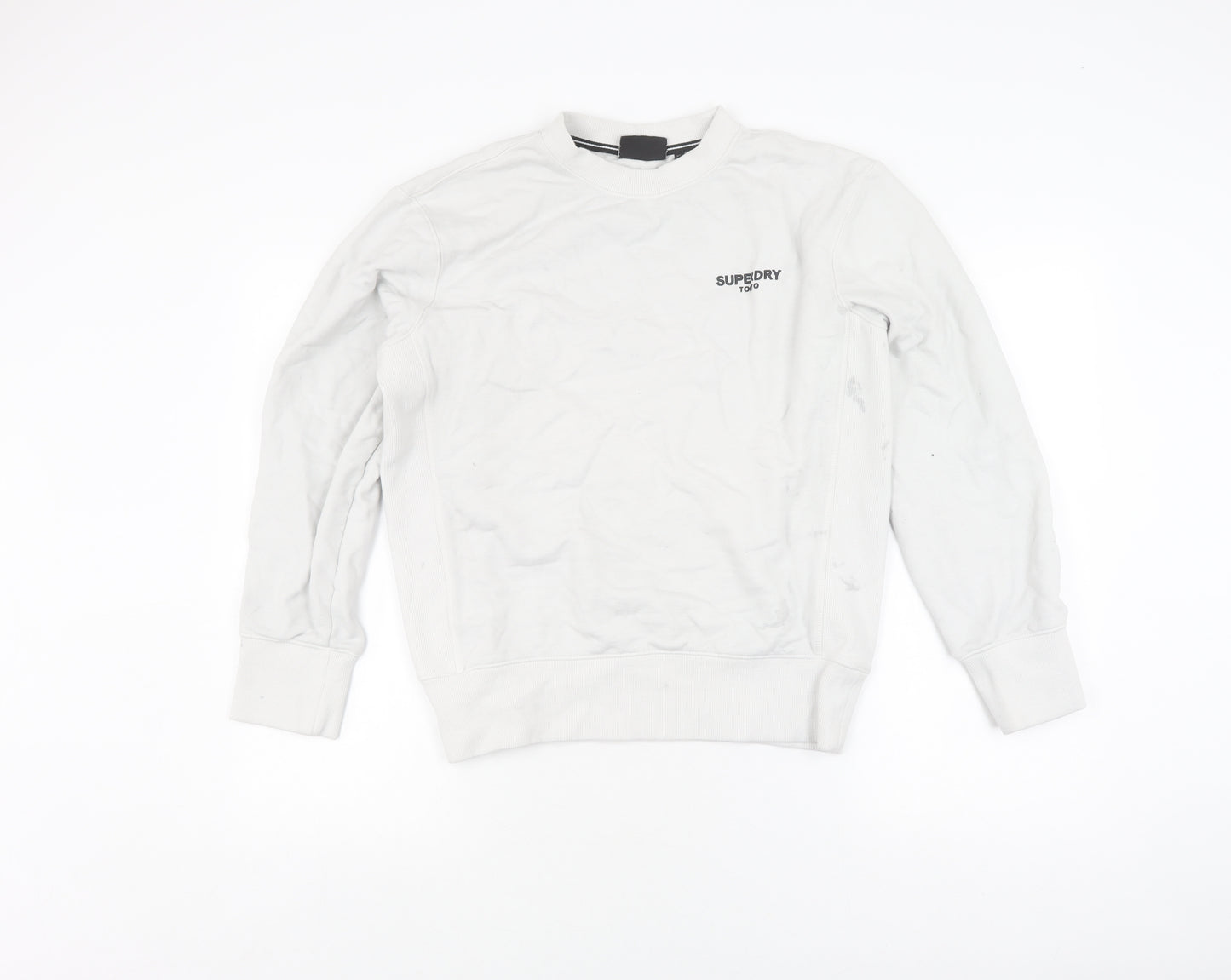 Superdry Unisex White Crew Neck Sweatshirt Size S