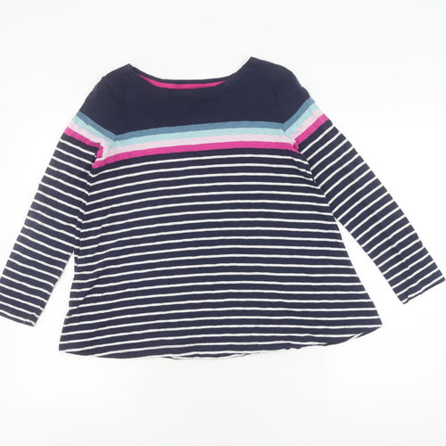 Joules Women's Blue Striped Long Sleeve Top