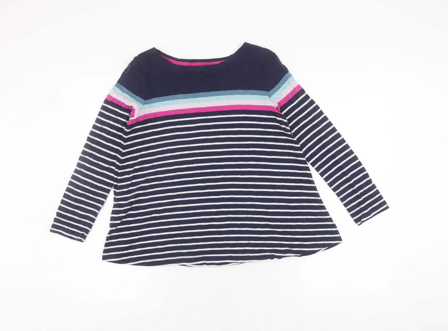 Joules Women's Blue Striped Long Sleeve Top
