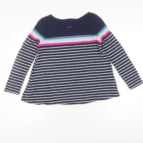 Joules Women's Blue Striped Long Sleeve Top