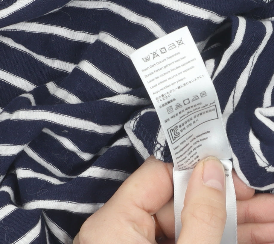 Joules Women's Blue Striped Long Sleeve Top