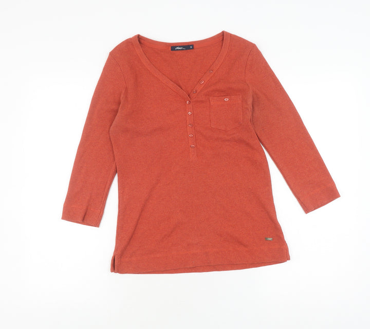 Dash Women's Red 3/4 Sleeve V-Neck T-Shirt Size 10