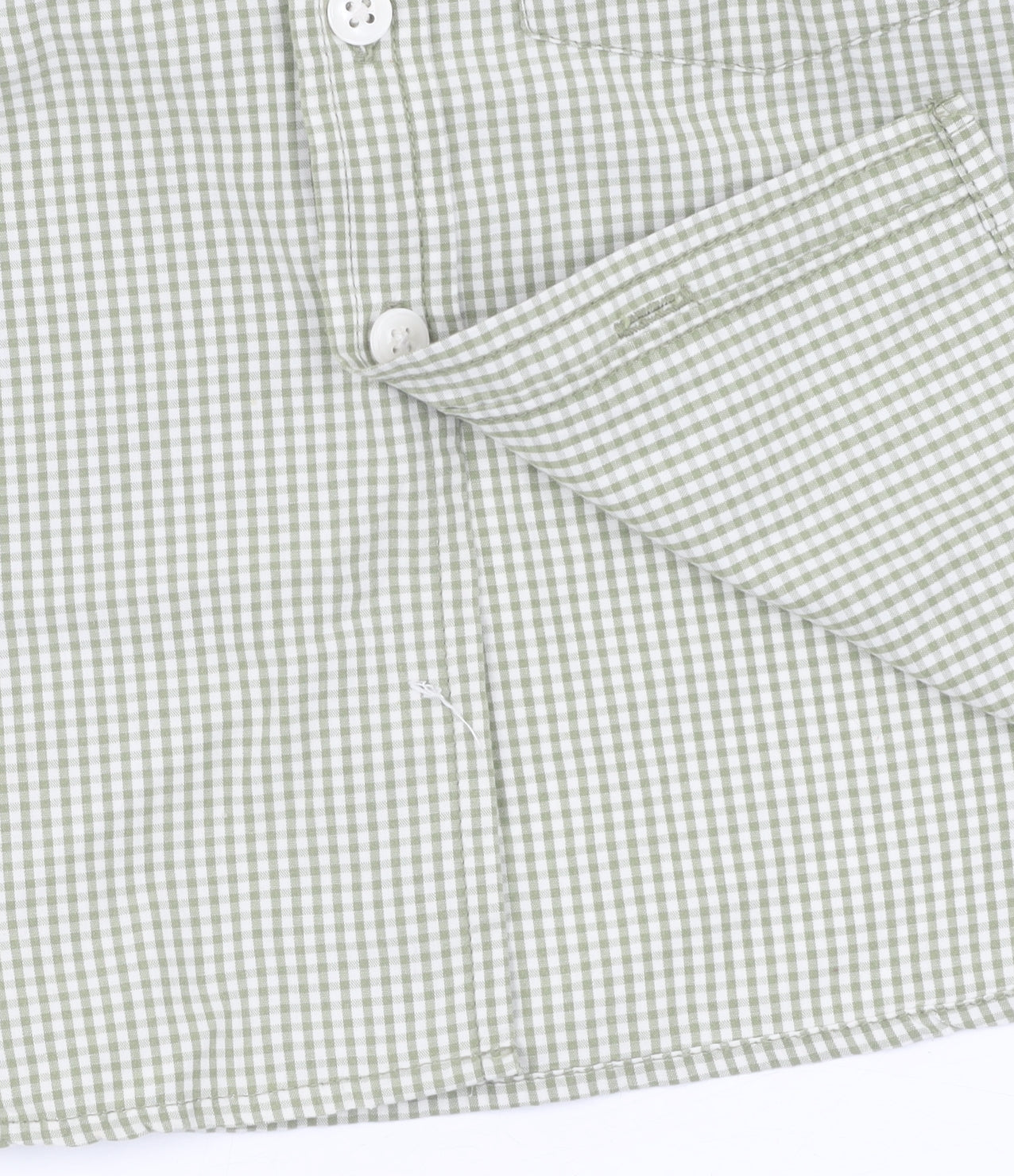 Gap Boys Green Check Button-Up Shirt, 3 Years, Long Sleeve