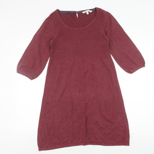 Fat Face Women's Red Shift Dress Size 10 Cotton