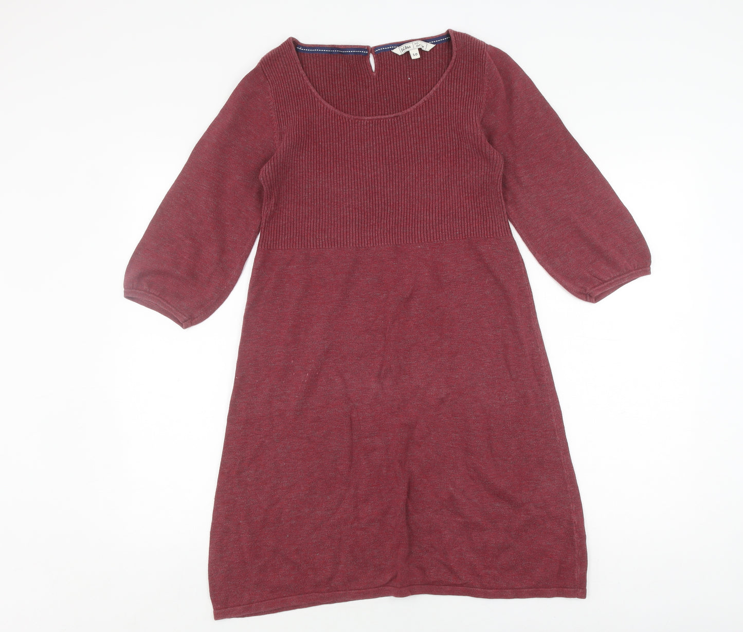 Fat Face Women's Red Shift Dress Size 10 Cotton