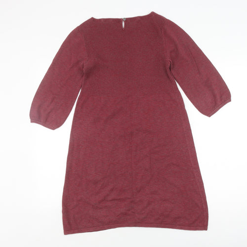 Fat Face Women's Red Shift Dress Size 10 Cotton