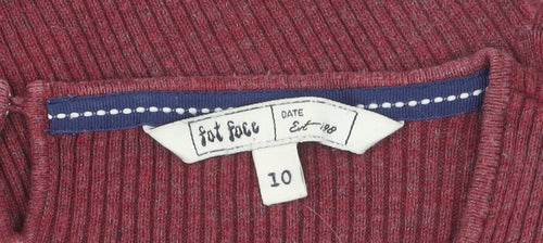 Fat Face Women's Red Shift Dress Size 10 Cotton