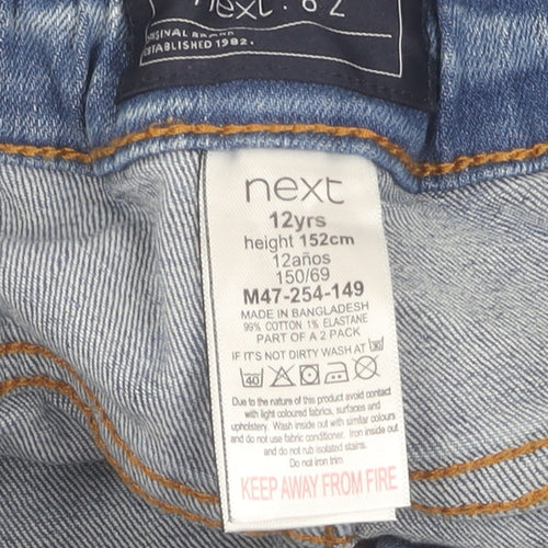 Next Girls Blue Denim Bermuda Shorts 12 Years Regular Fit