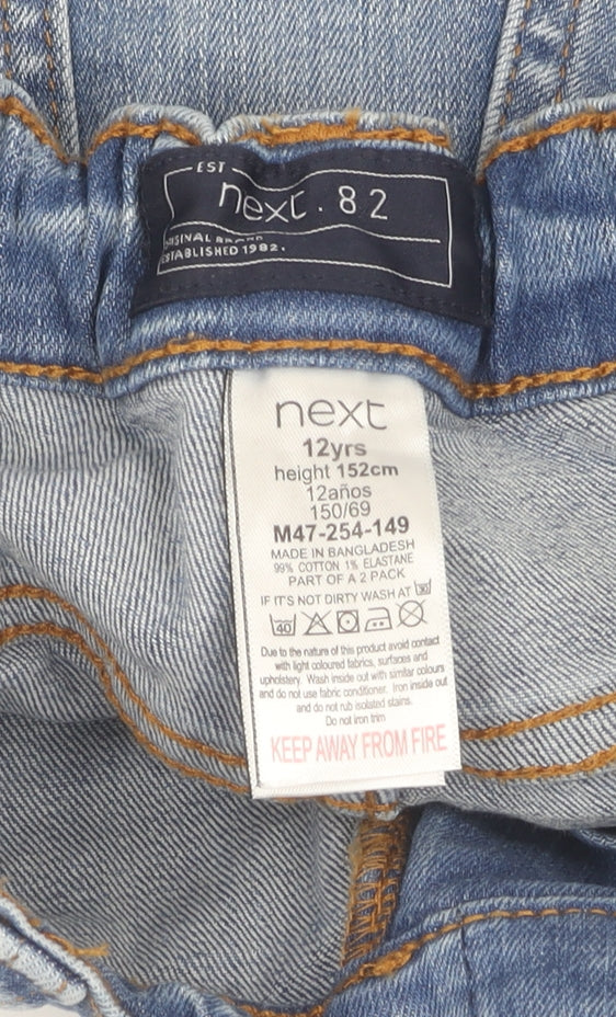 Next Girls Blue Denim Bermuda Shorts 12 Years Regular Fit