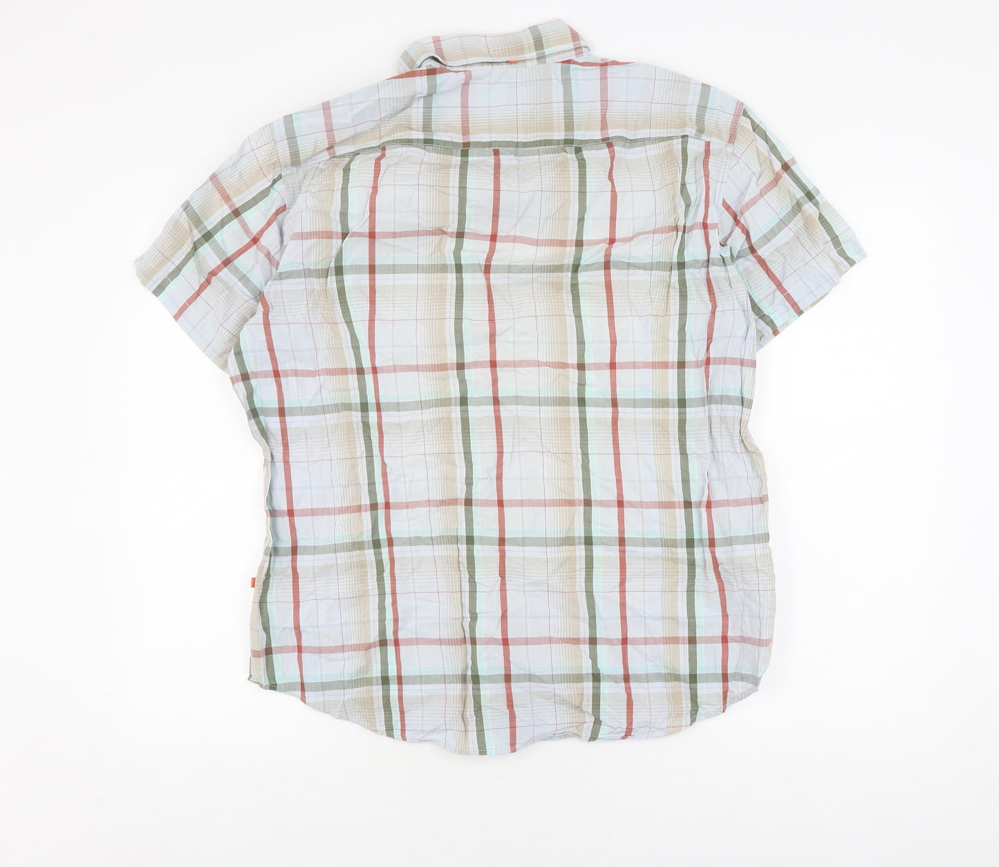 Hugo Boss Men's XL Multicolour Plaid Short Sleeve Shirt