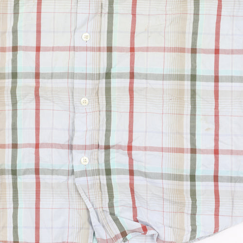 Hugo Boss Men's XL Multicolour Plaid Short Sleeve Shirt