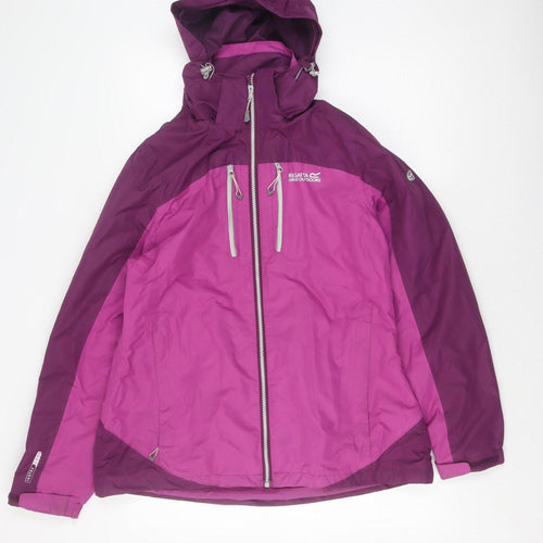 Regatta Women's Purple Rain Coat Jacket - Size 16