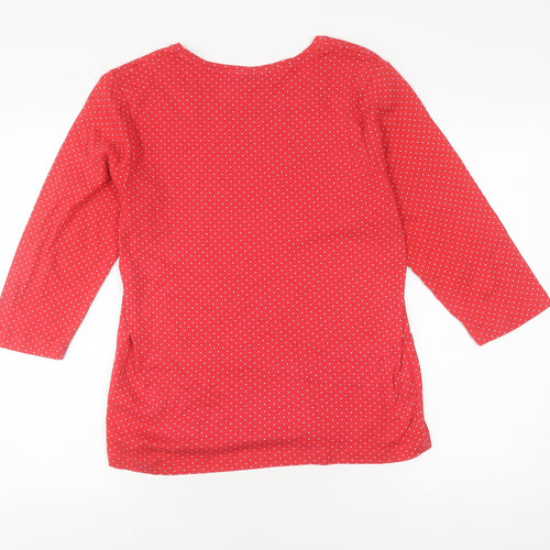 Cotton Traders Red Polka Dot Women's Size 16 T-Shirt