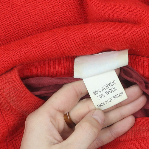 Wayfarer Men's Red Pullover Jumper S - Vintage Knit