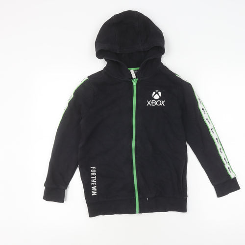 XBOX Boys Black Full Zip Hoodie - Cotton Blend, Size Unavailable
