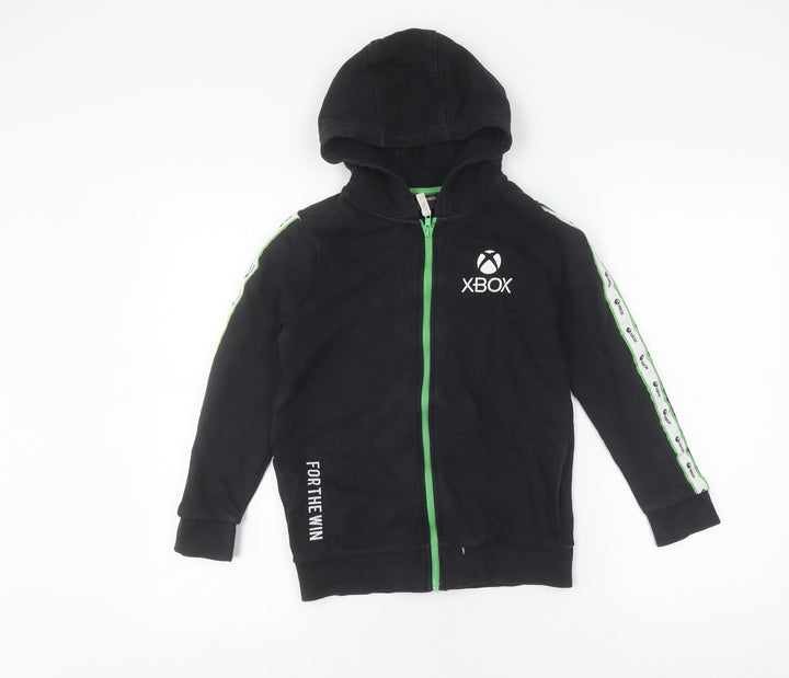 XBOX Boys Black Full Zip Hoodie - Cotton Blend, Size Unavailable