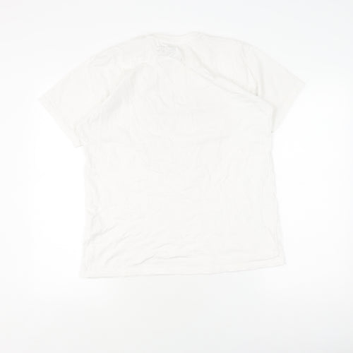 AC/DC Unisex White T-Shirt, M, Crew Neck, Music Theme
