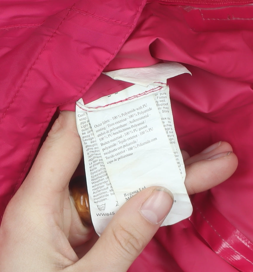 Regatta Women's Pink Waterproof Rain Coat Jacket Size 12