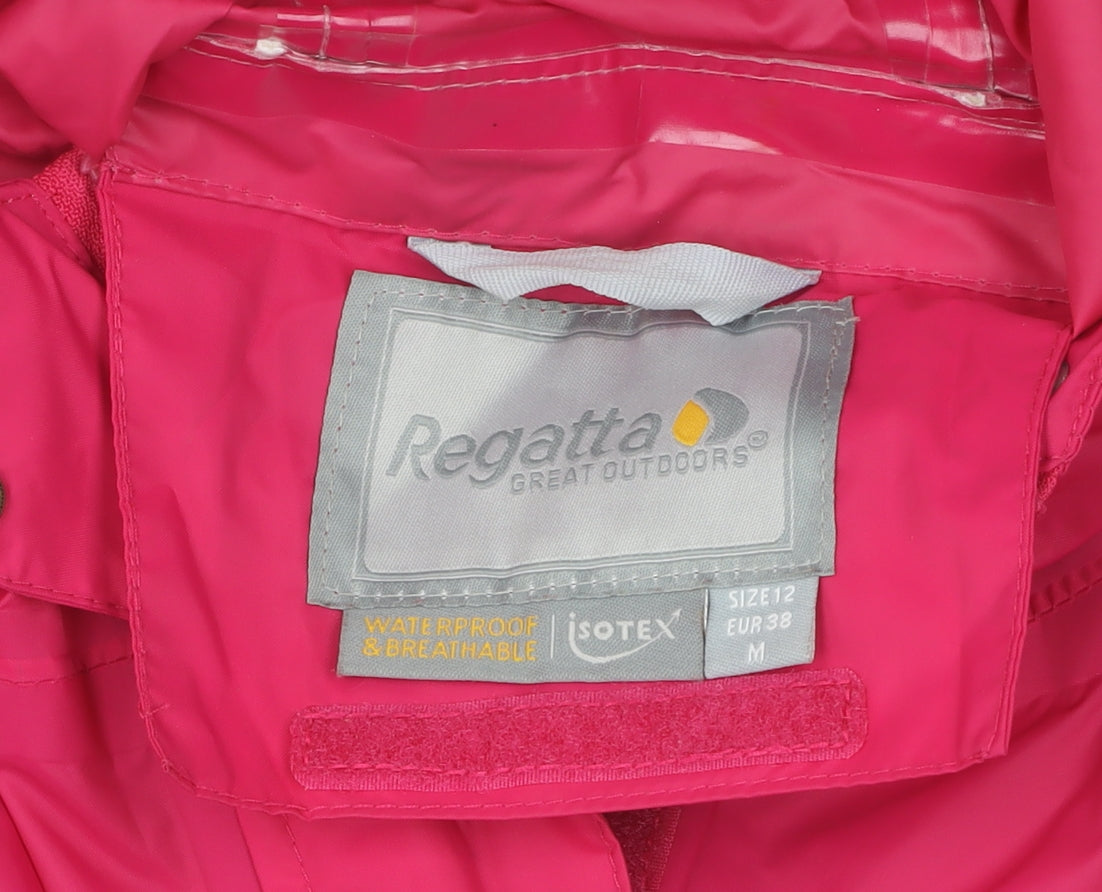 Regatta Women's Pink Waterproof Rain Coat Jacket Size 12
