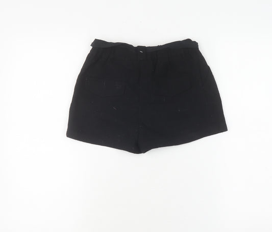 Next Girls Black Casual Shorts 9 Years with Pleated Front