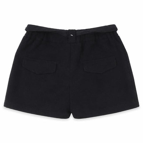 Next Girls Black Casual Shorts 9 Years with Pleated Front