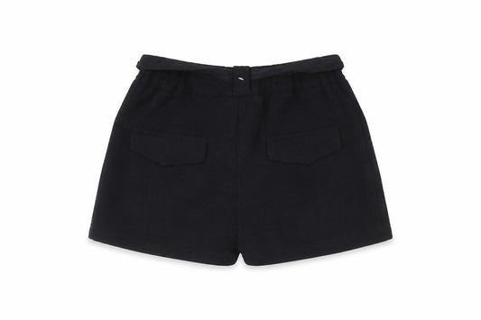 Next Girls Black Casual Shorts 9 Years with Pleated Front