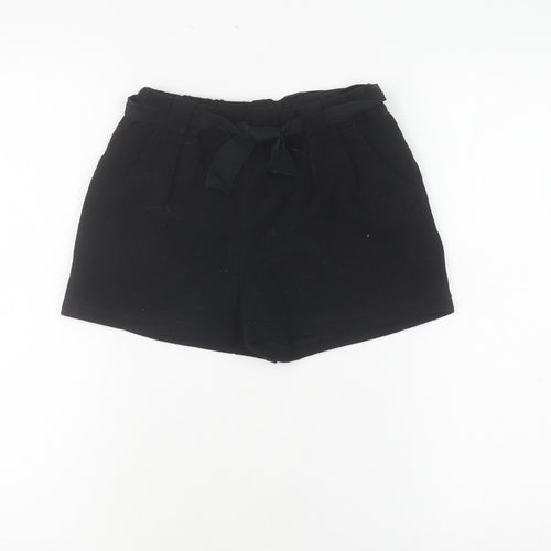 Next Girls Black Casual Shorts 9 Years with Pleated Front