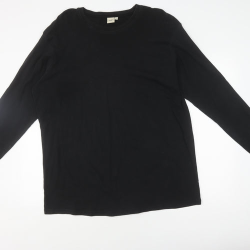 Cotton Traders Men's Black 4XL Long Sleeve T-Shirt