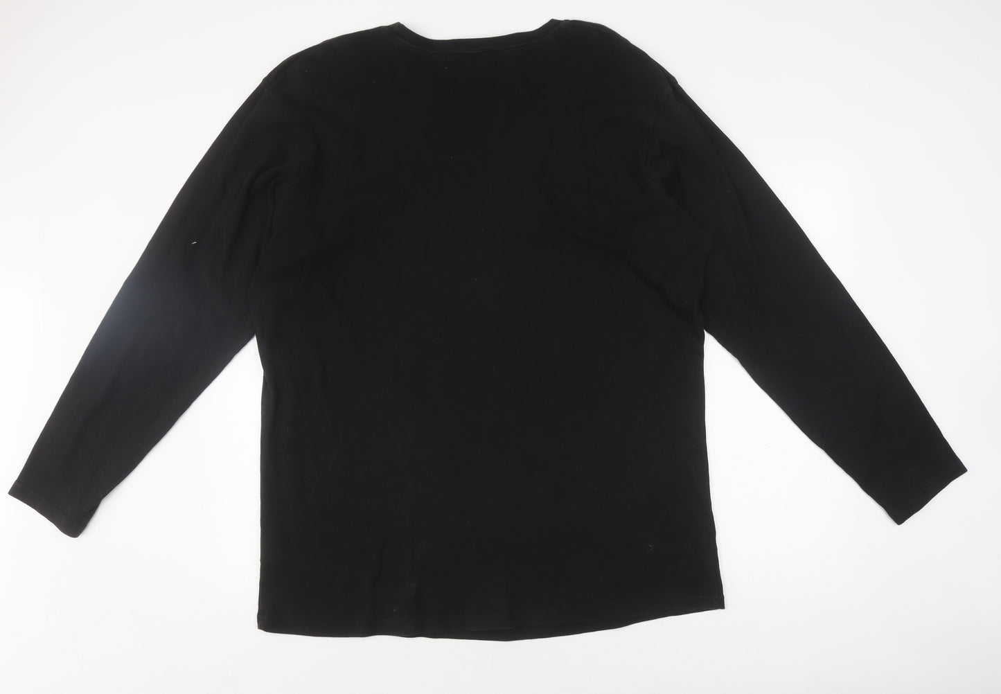 Cotton Traders Men's Black 4XL Long Sleeve T-Shirt