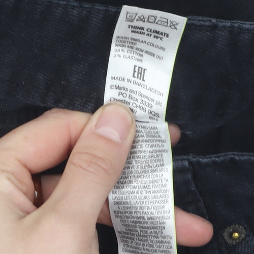 Marks & Spencer Women's Black Trousers - Size 8, Casual Wear