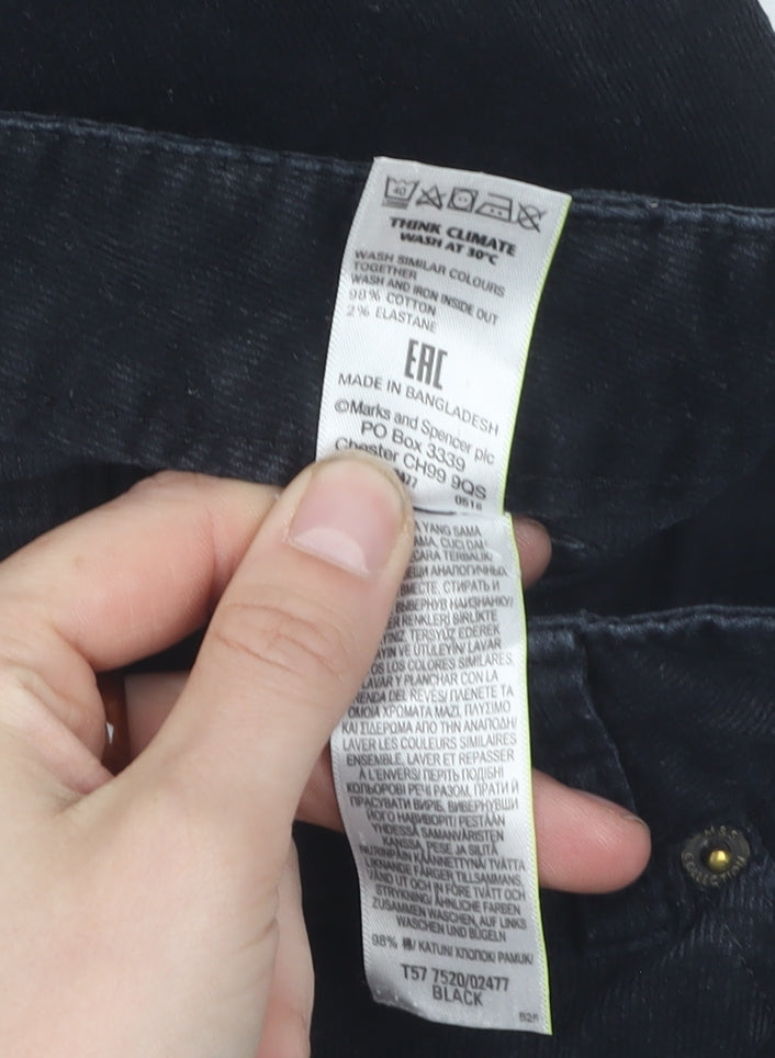 Marks & Spencer Women's Black Trousers - Size 8, Casual Wear