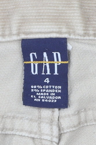 GAP Women's Beige Straight Trousers Size 4