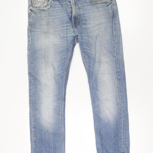 7 for All Mankind Women's Blue Straight Jeans Size 10