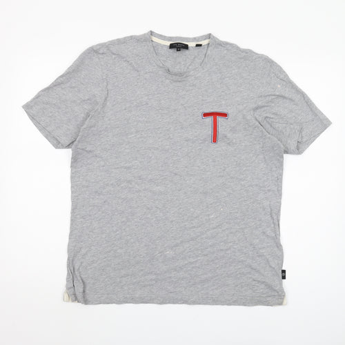 Ted Baker Men's Grey Crew Neck Short Sleeve T-Shirt L