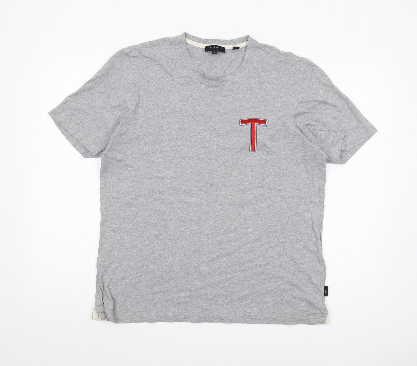 Ted Baker Men's Grey Crew Neck Short Sleeve T-Shirt L