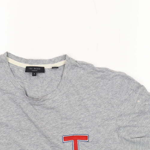 Ted Baker Men's Grey Crew Neck Short Sleeve T-Shirt L
