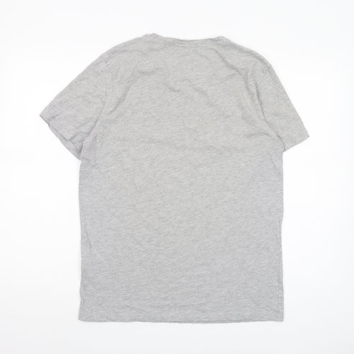 Jack & Jones Men's Grey T-Shirt, L, Breathable Jersey