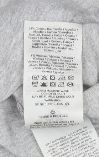 Jack & Jones Men's Grey T-Shirt, L, Breathable Jersey