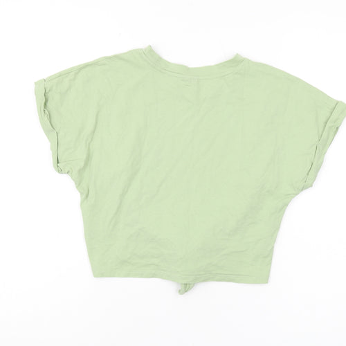 Vero Moda Women's Green Cropped Crew Neck T-Shirt XS