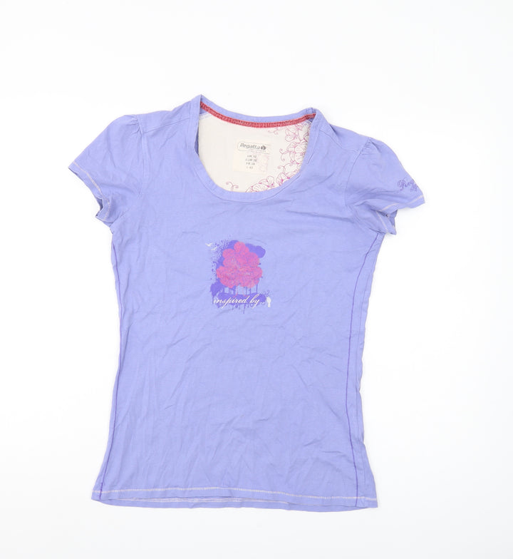 Regatta Women's Purple T-Shirt, Size 10, Casual Style