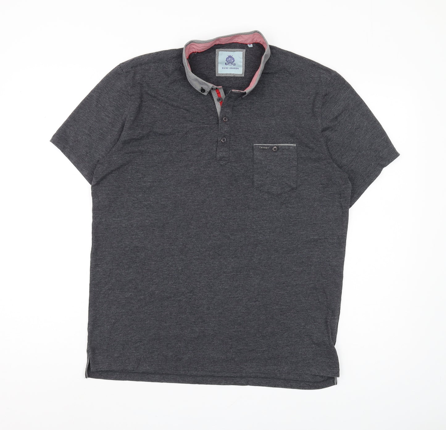 Guide London Men's XL Grey Polo Shirt