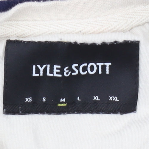Lyle & Scott Men's Beige Striped T-Shirt, Size M