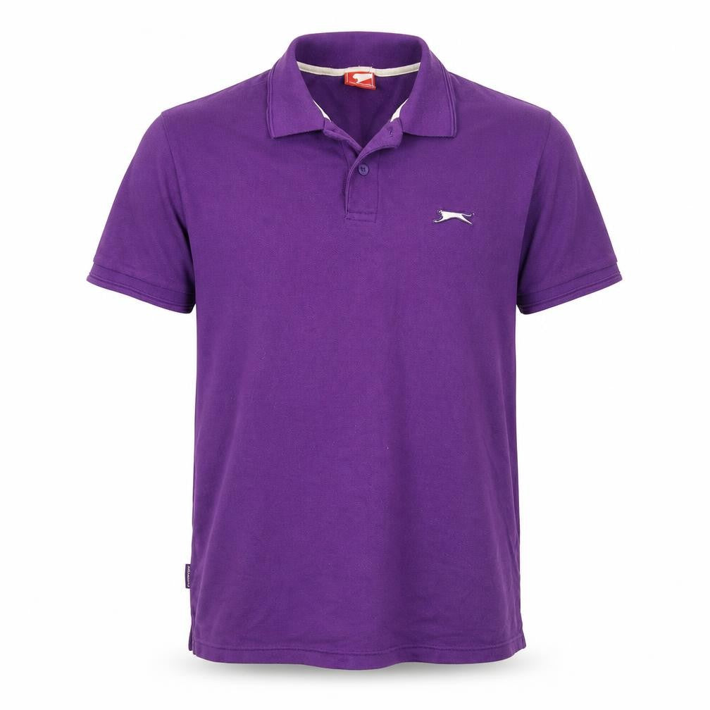 Front view of Men's Purple Slazenger Polo Shirt M