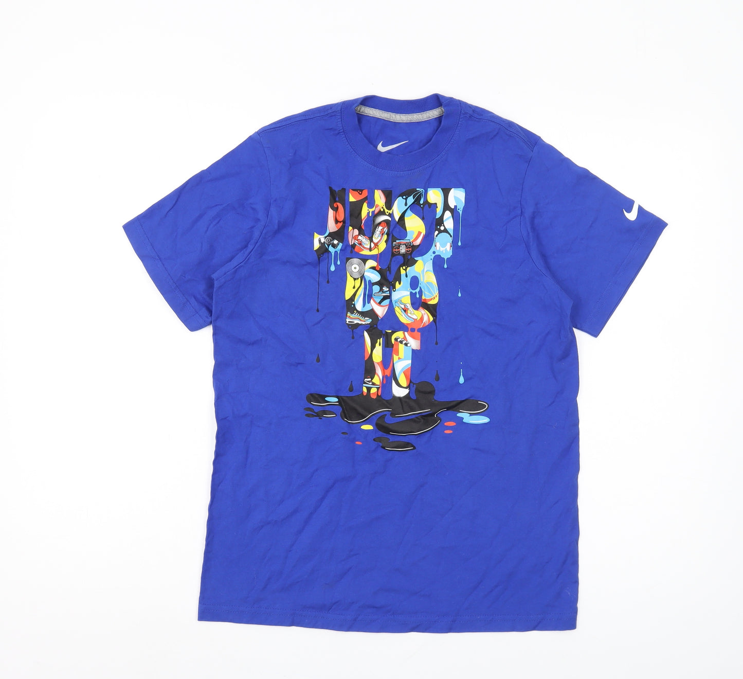 Nike Men's Blue Graphic Print T-Shirt L