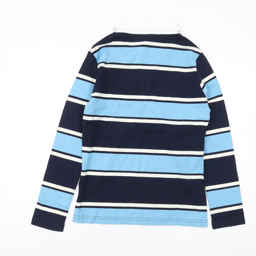 Cambridge University Blue Striped Polo Shirt L