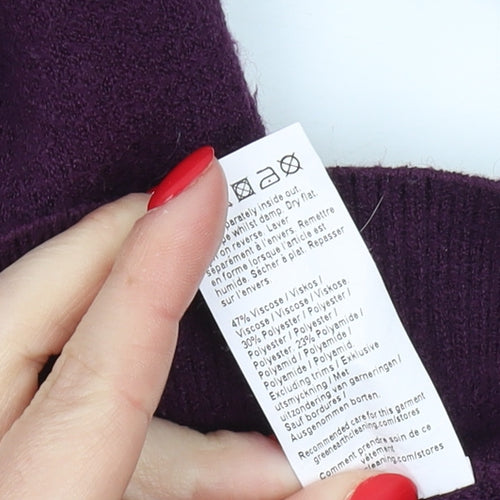 River Island Girls Purple Pullover Jumper 9-10 Years