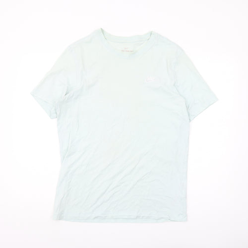 Nike Men's White L Cotton T-Shirt Crew Neck